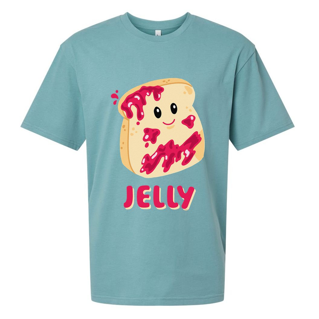 Couple Matching Jelly & Peanut Butter Halloween Sueded Cloud Jersey T-Shirt