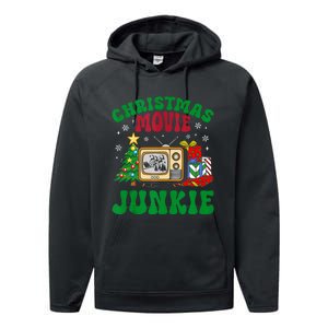 Christmas Movie Junkie Xmas Family Merry Christmas Tank Top Performance Fleece Hoodie