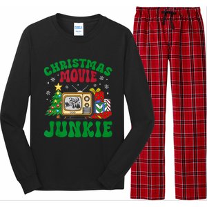 Christmas Movie Junkie Xmas Family Merry Christmas Tank Top Long Sleeve Pajama Set