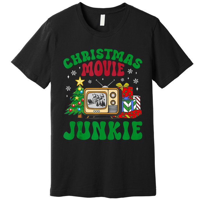 Christmas Movie Junkie Xmas Family Merry Christmas Tank Top Premium T-Shirt