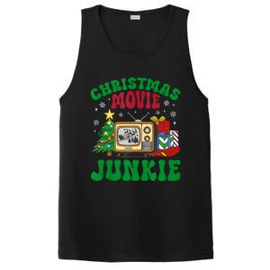 Christmas Movie Junkie Xmas Family Merry Christmas Tank Top PosiCharge Competitor Tank