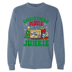 Christmas Movie Junkie Xmas Family Merry Christmas Tank Top Garment-Dyed Sweatshirt