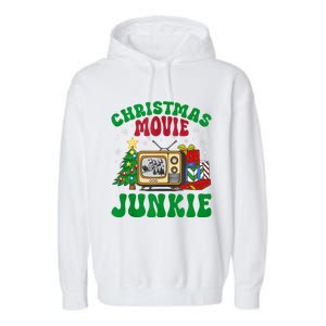 Christmas Movie Junkie Xmas Family Merry Christmas Tank Top Garment-Dyed Fleece Hoodie