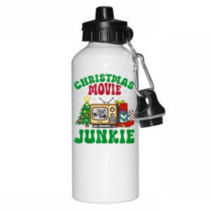 Christmas Movie Junkie Xmas Family Merry Christmas Tank Top Aluminum Water Bottle