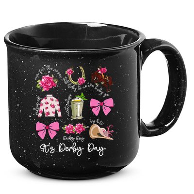 Coquette Mint Julep Big Hat Derby Horse Racing Women 15oz Campfire Ceramic Mug