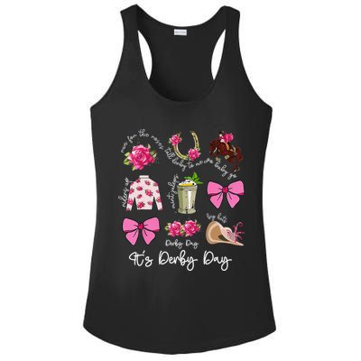 Coquette Mint Julep Big Hat Derby Horse Racing Women Ladies PosiCharge Competitor Racerback Tank