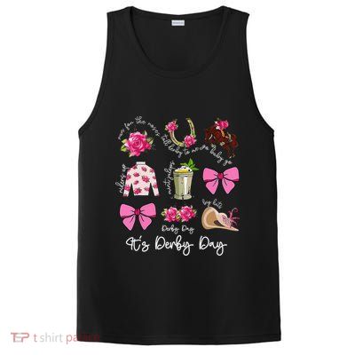 Coquette Mint Julep Big Hat Derby Horse Racing Women PosiCharge Competitor Tank