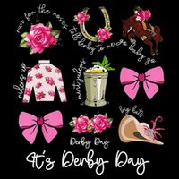 Coquette Mint Julep Big Hat Derby Horse Racing Women Women's Crop Top Tee