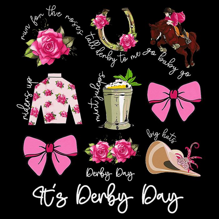 Coquette Mint Julep Big Hat Derby Horse Racing Women Women's Crop Top Tee