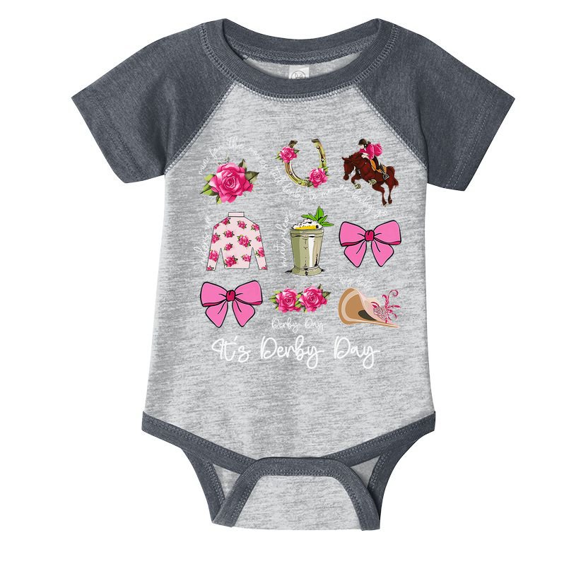 Coquette Mint Julep Big Hat Derby Horse Racing Women Infant Baby Jersey Bodysuit