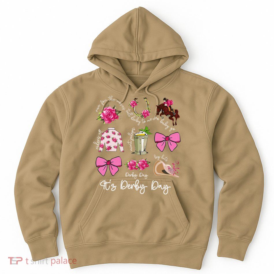 Coquette Mint Julep Big Hat Derby Horse Racing Women Hoodie
