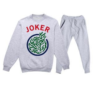 Chinese Mah Jong Joker Tile Mahjong Costume Premium Crewneck Sweatsuit Set