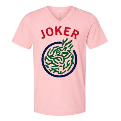 Chinese Mah Jong Joker Tile Mahjong Costume V-Neck T-Shirt