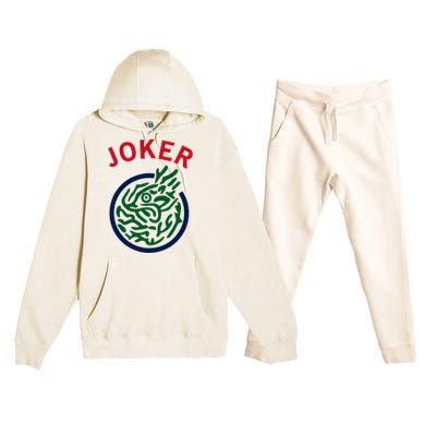 Chinese Mah Jong Joker Tile Mahjong Costume Premium Hooded Sweatsuit Set