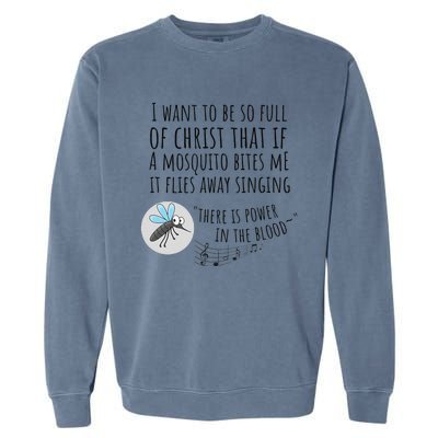 Christian Mosquito Joke Funny Bible & Jesus Garment-Dyed Sweatshirt