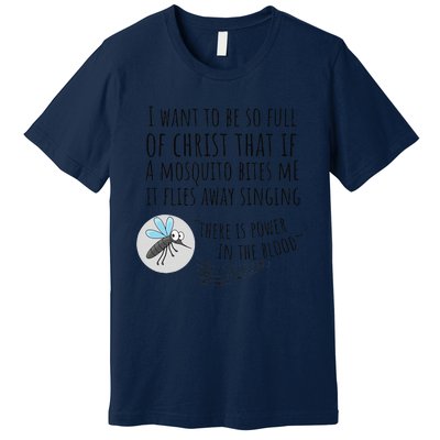 Christian Mosquito Joke Funny Bible & Jesus Premium T-Shirt