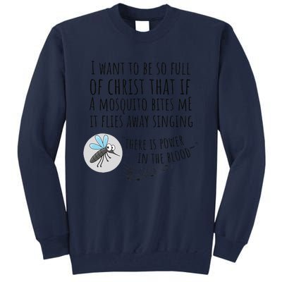 Christian Mosquito Joke Funny Bible & Jesus Tall Sweatshirt