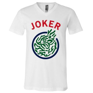 Chinese Mah Jong Joker Tile Mahjong Costume V-Neck T-Shirt