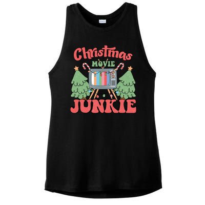 Christmas Movie Junkie Ladies PosiCharge Tri-Blend Wicking Tank