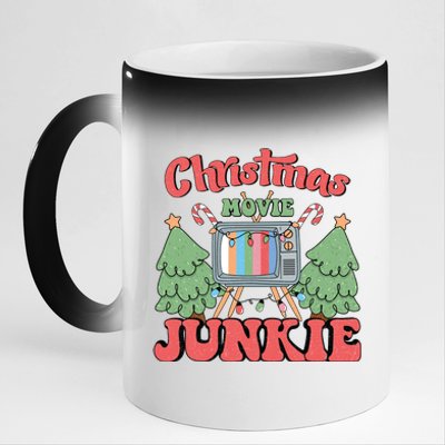 Christmas Movie Junkie 11oz Black Color Changing Mug