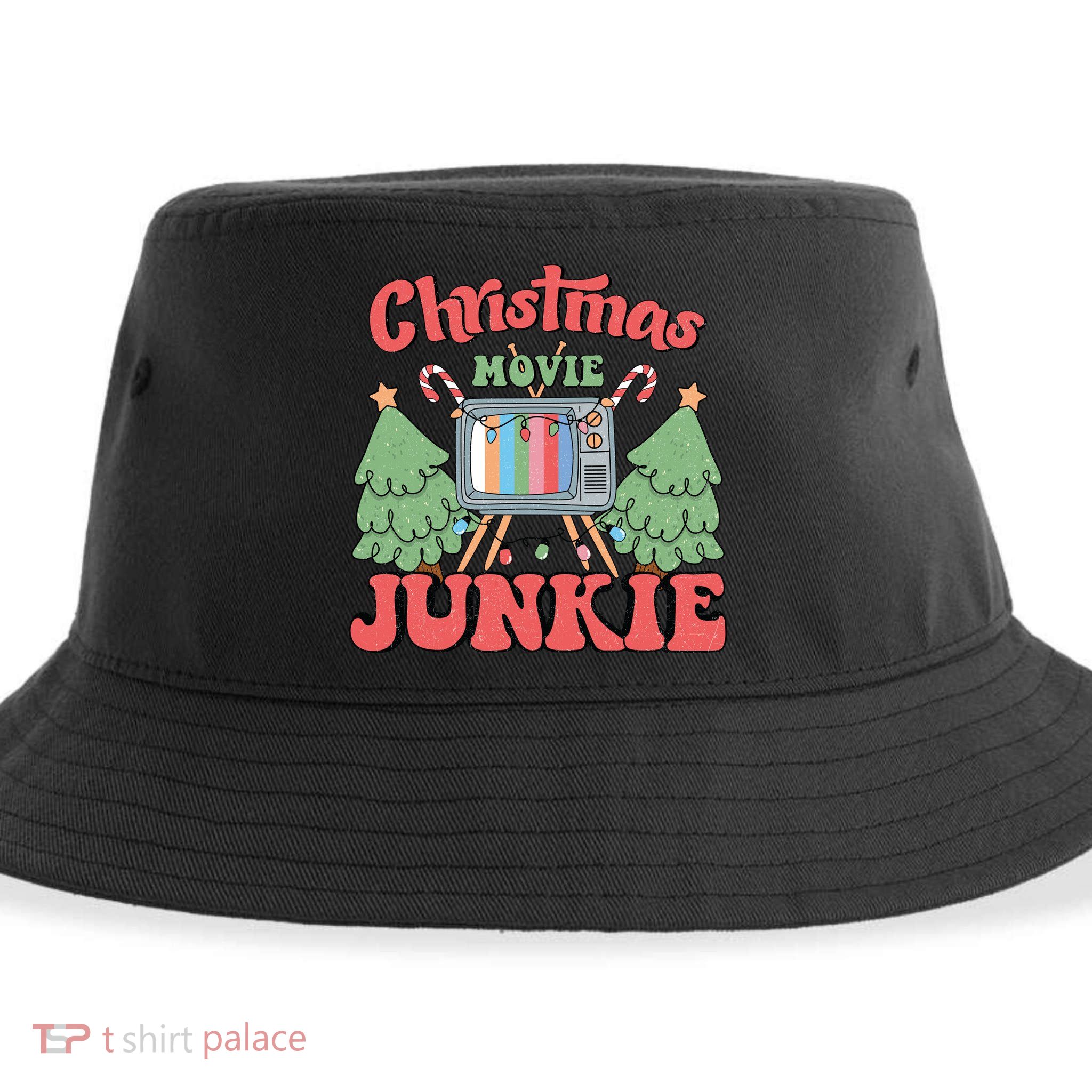 Christmas Movie Junkie Sustainable Bucket Hat
