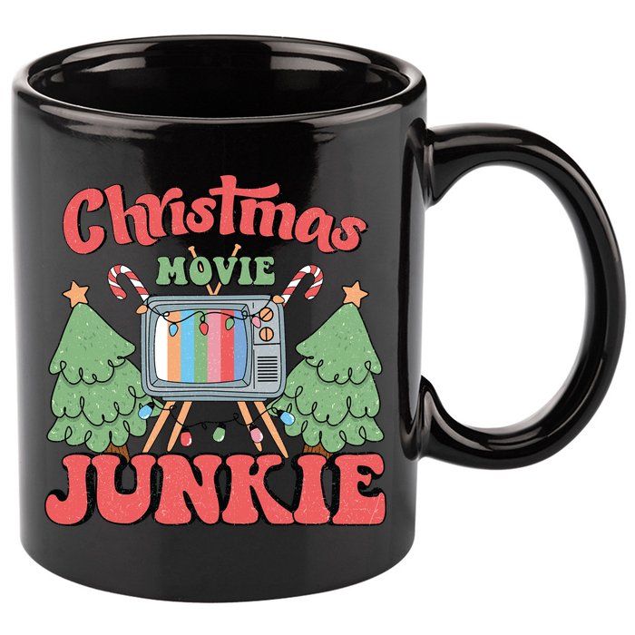 Christmas Movie Junkie 11oz C Handle Ceramic Mug