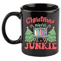 Christmas Movie Junkie 11oz C Handle Ceramic Mug