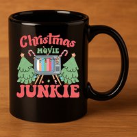 Christmas Movie Junkie 11oz C Handle Ceramic Mug