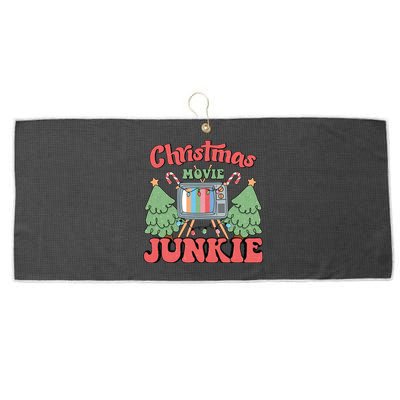 Christmas Movie Junkie Large Microfiber Waffle Golf Towel