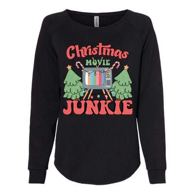 Christmas Movie Junkie Womens California Wash Sweatshirt