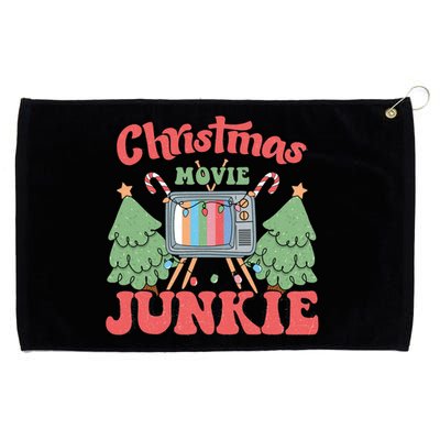 Christmas Movie Junkie Grommeted Golf Towel