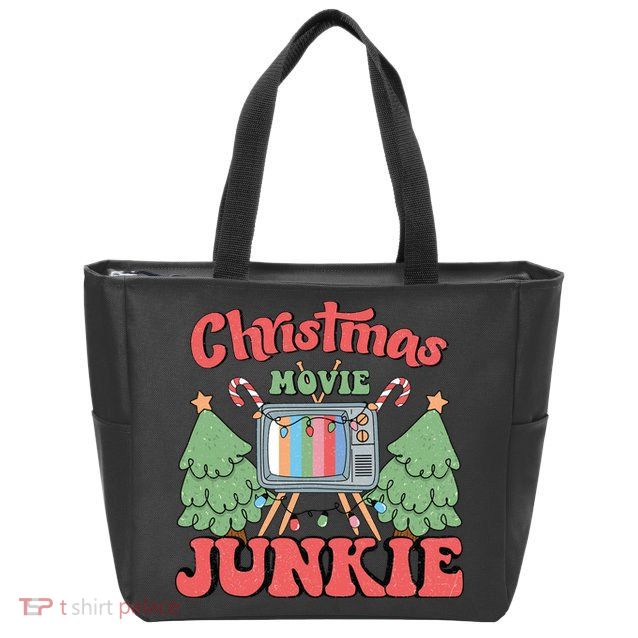 Christmas Movie Junkie Zip Tote Bag
