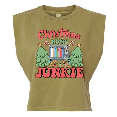 Christmas Movie Junkie Garment-Dyed Women's Muscle Tee