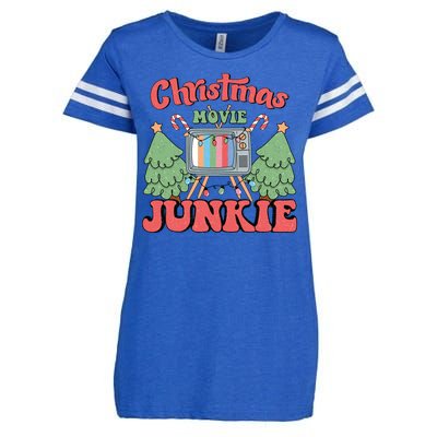 Christmas Movie Junkie Enza Ladies Jersey Football T-Shirt