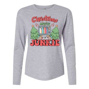 Christmas Movie Junkie Womens Cotton Relaxed Long Sleeve T-Shirt