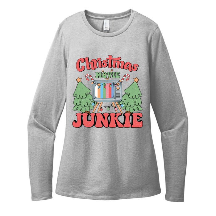 Christmas Movie Junkie Womens CVC Long Sleeve Shirt