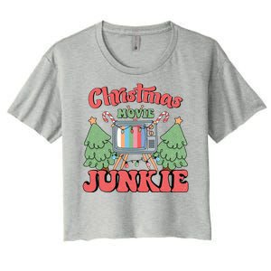 Christmas Movie Junkie Women's Crop Top Tee