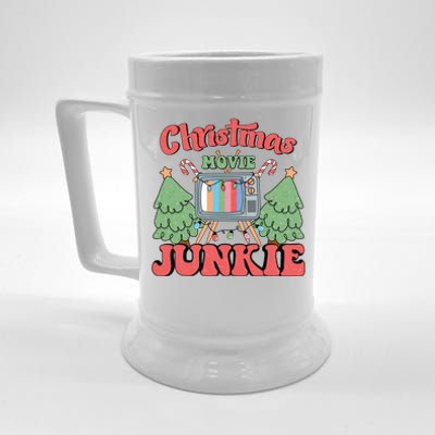 Christmas Movie Junkie Beer Stein