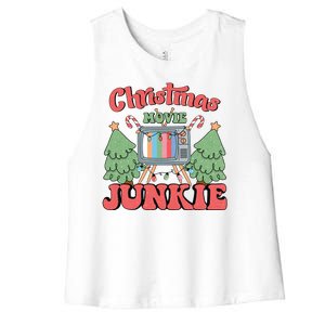 Christmas Movie Junkie Women's Racerback Cropped Tank