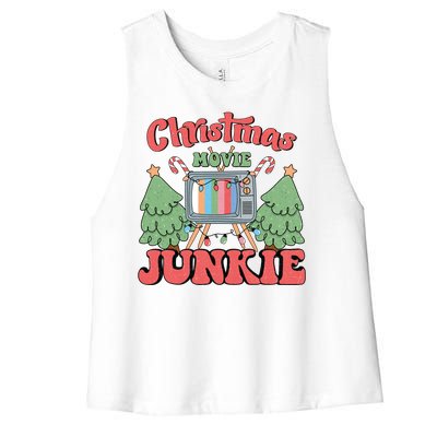 Christmas Movie Junkie Women's Racerback Cropped Tank