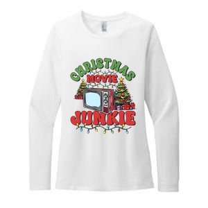 Christmas Movie Junkie Xmas Holiday Season Womens CVC Long Sleeve Shirt