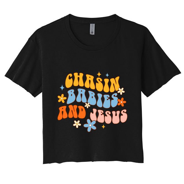 Christian Mom Jesus God Religious Chasin And Jesus Gift Crop Top