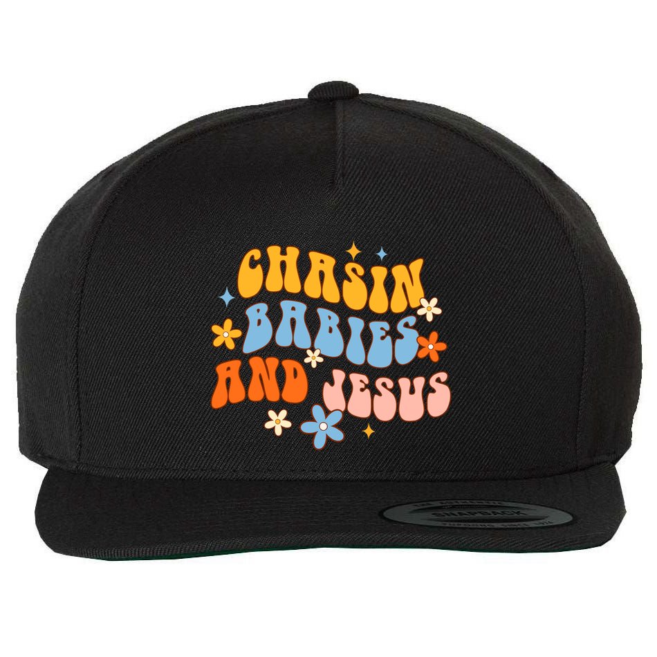 Christian Mom Jesus God Religious Chasin And Jesus Gift Wool Snapback Cap