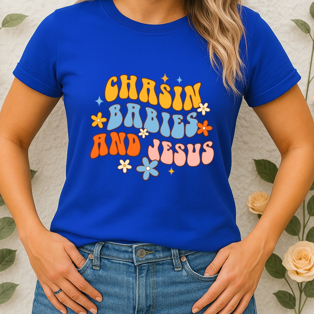 Christian Mom Jesus God Religious Chasin And Jesus Gift Womens T-Shirt
