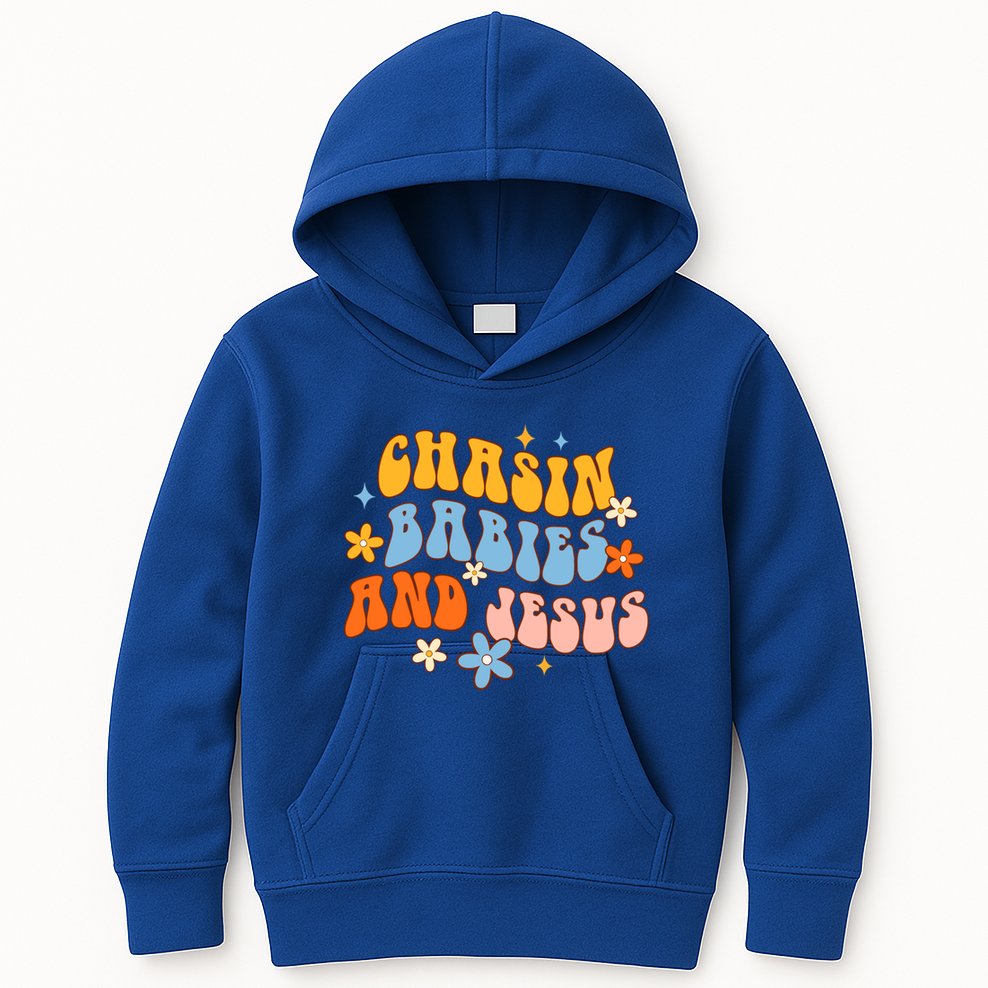 Christian Mom Jesus God Religious Chasin And Jesus Gift Kids Hoodie