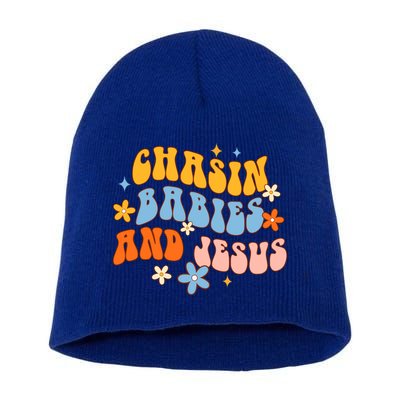 Christian Mom Jesus God Religious Chasin And Jesus Gift Short Acrylic Beanie