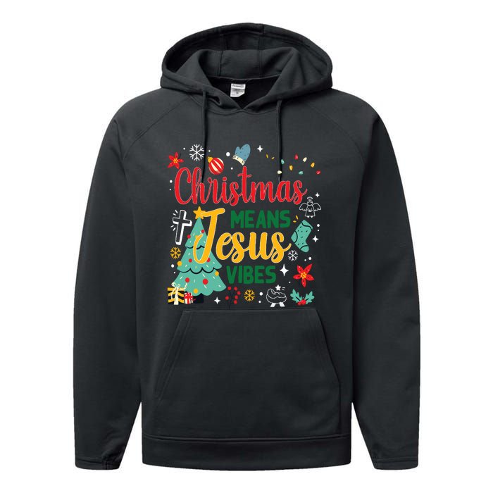 Christmas Means Jesus Vibes Xmas Women Christian Nativity Performance Fleece Hoodie