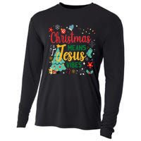 Christmas Means Jesus Vibes Xmas Women Christian Nativity Cooling Performance Long Sleeve Crew