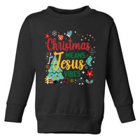 Christmas Means Jesus Vibes Xmas Women Christian Nativity Toddler Sweatshirt