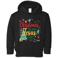 Christmas Means Jesus Vibes Xmas Women Christian Nativity Toddler Hoodie